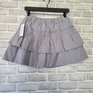 Kirious Los Angeles Ruffle Light Denim Blue Mini Skirt Y2K Size Small NWT